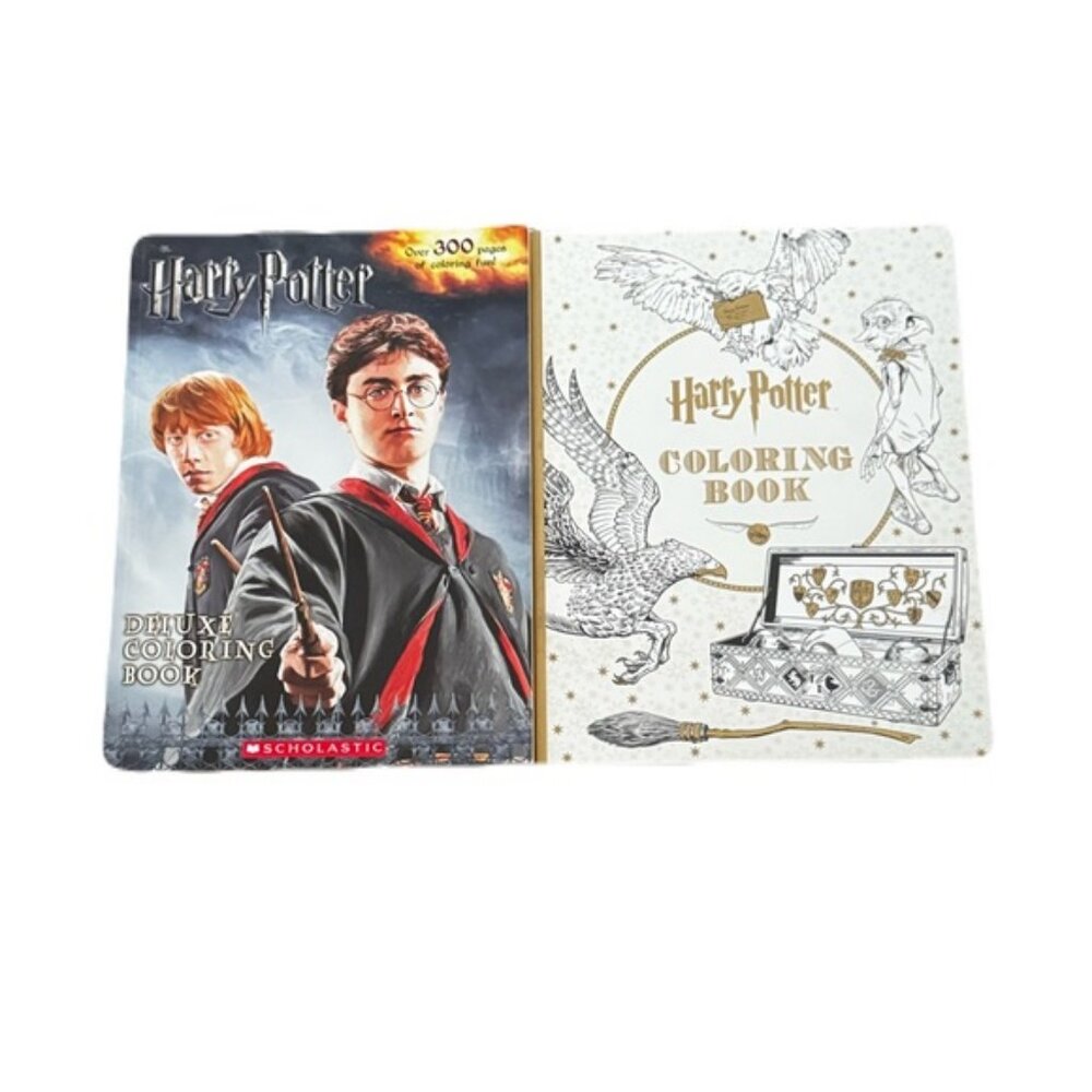 Harry Potter Scholastic 2008 Coloring Book & 2015 Coloring Book NEW